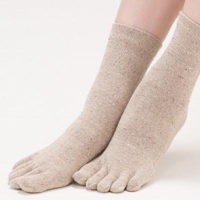 ふるさと納税 泉大津市 天然の美容繊維　シルク混5本指ソックス　2組　フリーサイズ　ベージュ　H-SO1200X2 |  | 01