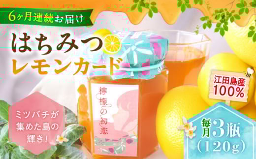 【全6回定期便】江田島産100％ はちみつ レモンカード『檸檬の初恋』 120g×3本セット れもん ハチミツ ハニー 蜂蜜 広島 江田島市/はつはな果蜂園 [XCD010] ハチミツ 国産蜂蜜 国産はちみつ 蜜 蜂蜜 はちみつ 人気 ジャム スプレッド クリーム バター パン 食パン ホットケーキ ギフト お取り寄せ