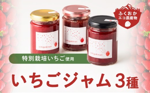 
                  いちごジャム3種セット（特別栽培いちご使用）_いちごジャム3種セット 特別栽培いちご使用 120g × 3個 詰め合わせ 化粧箱入り 瓶 エコ農産物 濃厚 あまおう いちごの王様 ブレンド すず 風味豊か 華やか 糖度 高い スコーン ワッフル トースト グルメ 贈り物 福岡県 久留米市 お取り寄せ 送料無料_Ca011
                