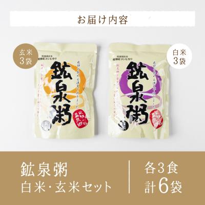 ふるさと納税 下呂市 鉱泉粥 6食セット 鉱泉粥白米×3袋・鉱泉粥玄米×3袋(1袋260g入)【91-1】 |  | 02