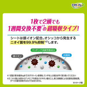 デオトイレ 複数ねこ用 消臭・抗菌 シート ボタニカル 16枚×2 デオクリーン からだふきシート 小型犬・猫用 無香 28枚×2 ペットシーツ ペットシート トイレ 猫 猫用トイレ ユニ・チャーム
