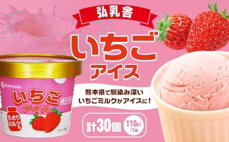 
            いちごアイス 110ml×30個 合計約3.3L《90日以内に出荷予定(土日祝除く)》アイス 苺アイス アイスクリーム らくのうマザーズ 冷凍
          