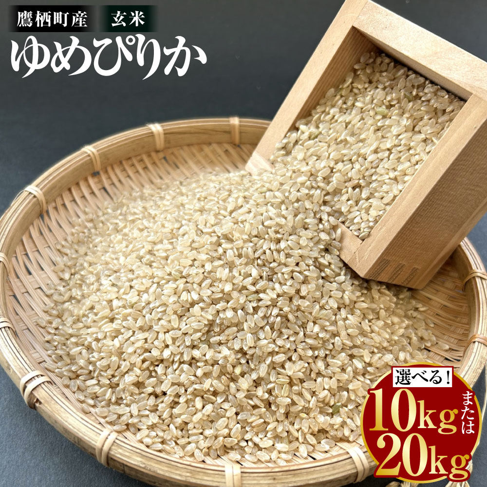 【ふるさと納税】【令和7年産】 ゆめぴりか（玄米）（選べる 10kg（5kg×2袋） / 20kg （5kg×4袋）） 北海道 鷹栖町 たかすタロファーム 米 コメ こめ ご飯 玄米 お米 ゆめぴりか コメ 送料無料