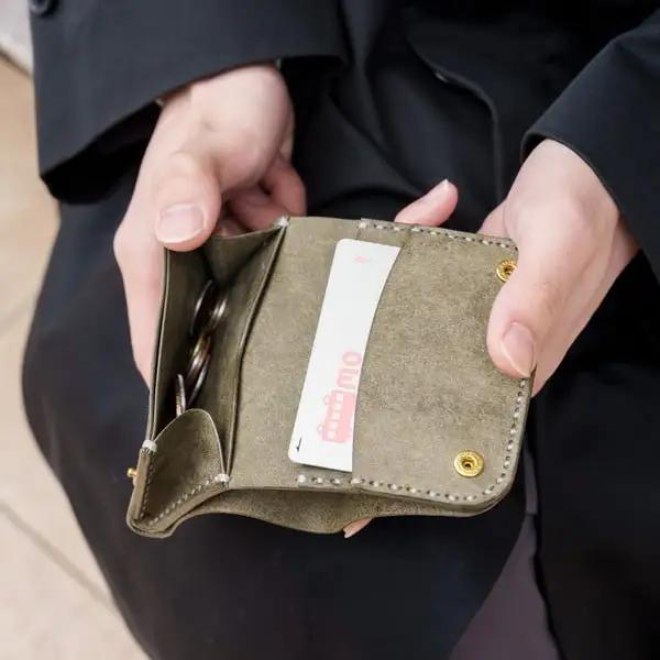 豊岡財布 haaki Leather ミニ財布（HLW302）グリージオ