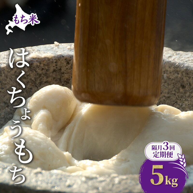 【ふるさと納税】隔月3回 定期便 米 北海道 もち米 はくちょうもち 5kg (ホクレン米) 特A 獲得 白米 お取り寄せ ごはん 道産米 ブランド米 5キロ お米 ご飯 米 北海道米 送料無料 北海道 芦別市