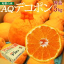 【ふるさと納税】和歌山県産 AQ デコポン 5kg 秀品 (12～24玉)【デコポン 不知火 しらぬい】