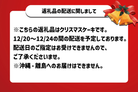 クリスマスケーキ 『プレミアムショコラ』5号 ちょっとリッチな チョコレートケーキ【お届け予定：12/20～12/24】冷凍発送 北海道 新ひだか町 クリスマスケーキ クリスマスケーキ クリスマスケー