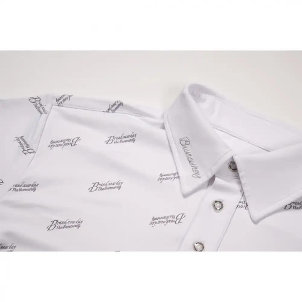 BUNCUREY　ゴルフウェア　≪B≫ロゴ半袖ポロシャツ（BM23SS-01-005）オフ／サイズ5