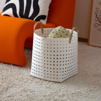 ふるさと納税 奥州市 暮らしを整える収納 バンドシー バスケット MH4 ハンドル付き ホワイト [AR022] |  | 01