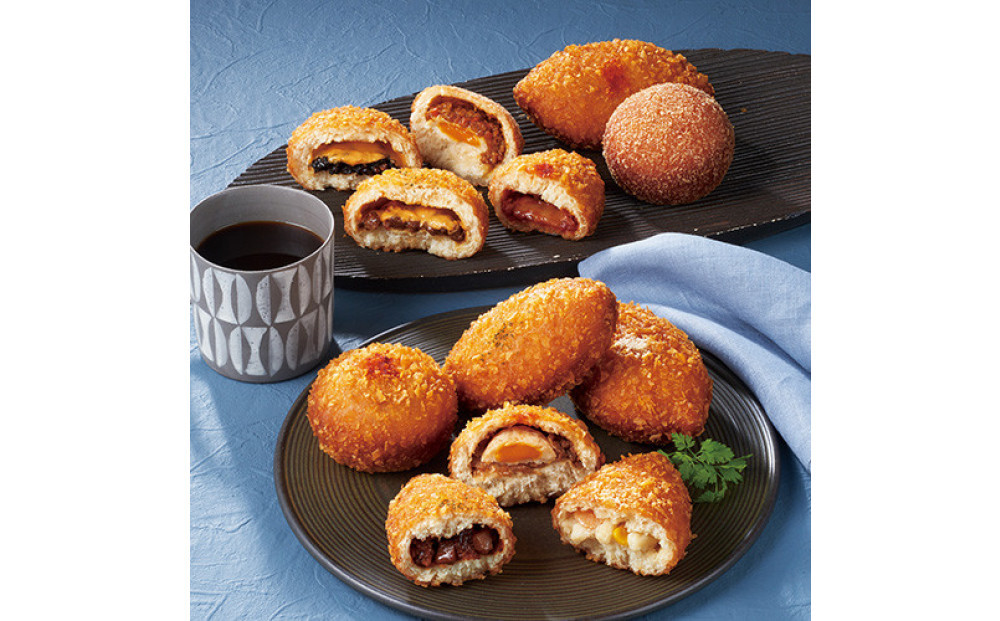 オークベーカリー カレーパン & 揚げパン 7種類 14個セット