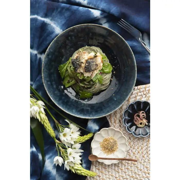 そうめんの吉田がつくる藍のそうめん (75g×3束)×2袋入 / そうめん 素麺 麺 乾麺 藍 / 南島原市 / 吉田食品手延工場 [SCL004]