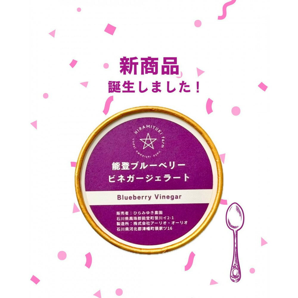 【ふるさと納税】【復興支援】フローズンブルーベリー＆ビネガージェラートセット | 能登ブルーベリー ブルーベリー フルーツ 果物 くだもの ジェラート おやつ スイーツ 食品 人気 おすすめ 送料無料