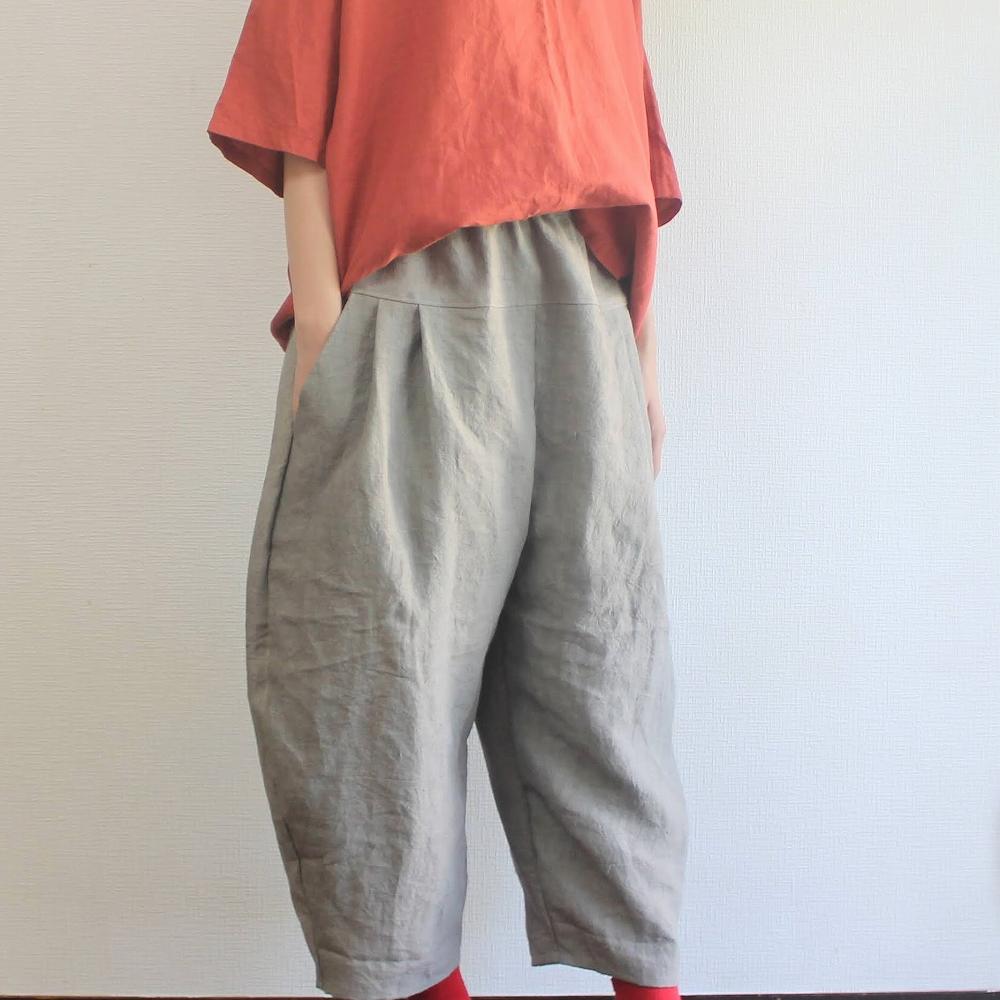 【ふるさと納税】北鎌倉のアトリエよりお届け　リネンおさんぽパンツ | 衣料 ファッション 人気 おすすめ 送料無料