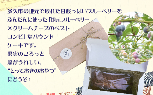  SCOL CAFE 多久産ブルーベリーとクリームチーズのパウンドケーキ _b-452
