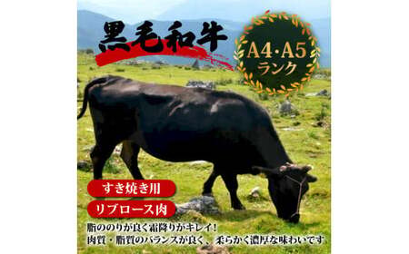 【定期便4回】土佐 黒毛 和牛 和牛定期便 すき焼き用 計2.4kg（600g×4ヶ月) | たけうちミート定期便4Fコース リブロース肉 最上位等級 A4 A5  すきやき  スキヤキしゃぶしゃぶ用