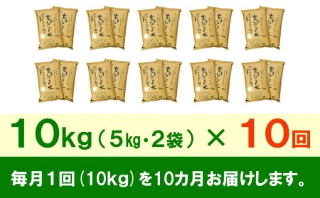 3人に1人がリピーター!☆全10回定期便☆ 岩手ふるさと米 10kg(5㎏×2)×10ヶ月 令和5年産 一等米ひとめぼれ 東北有数のお米の産地 岩手県奥州市産 [U0169]