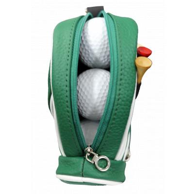ふるさと納税 香芝市 キャディーバッグ型本革ゴルフボールケース　<グリーン> |  | 03