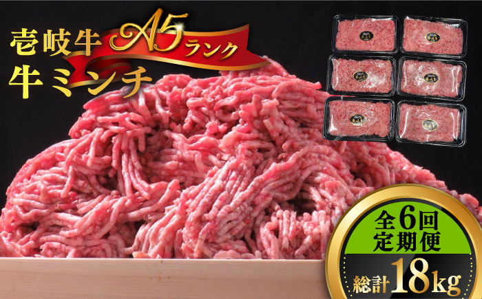 
                  【全6回定期便】＼ぐるナイで紹介／壱岐牛 A5ランク 牛ミンチ 約500g×6《壱岐市》【KRAZY MEAT】[JER047] 小分け ミンチ 挽き肉 ひき肉 牛肉 赤身 ハンバーグ 肉 個包装   200000 200000円 20万円 ゴチになります 壱岐牛 ぐるナイ
                