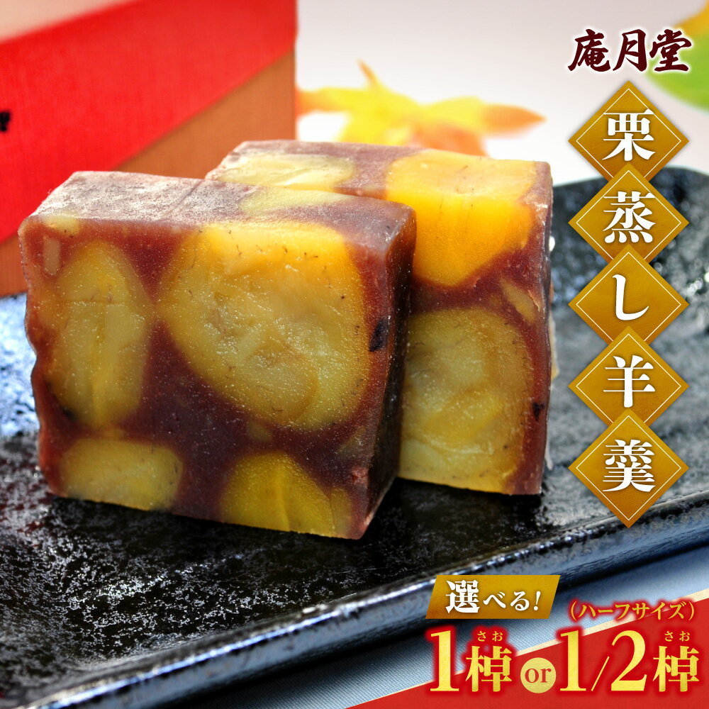 【ふるさと納税】栗蒸し羊羹 庵月 大阪心斎橋 創業90年 手作り 生栗 蜜漬け ザラメ糖 甘さ控えめ あっさり 看板商品 食べログ百名店 マツコの知らない世界 日経新聞3つ星 大阪 和菓子 送料無料