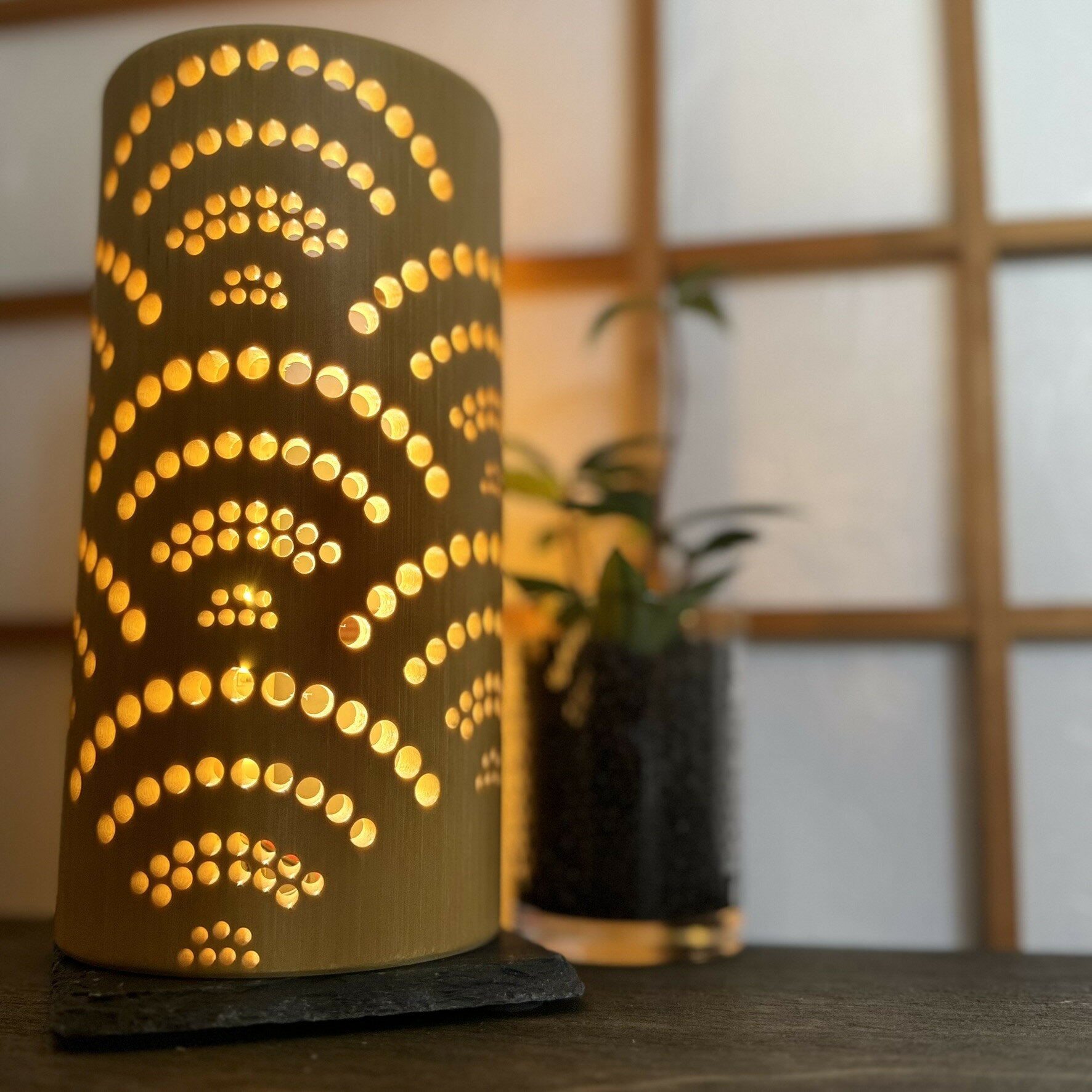 【ふるさと納税】ちくでんき ～竹伝喜～ 日本伝統柄 青海波（壱）《 テーブルライト フロアライト 国産 竹林 ライト 照明 》 【 兵庫県 高砂市 】