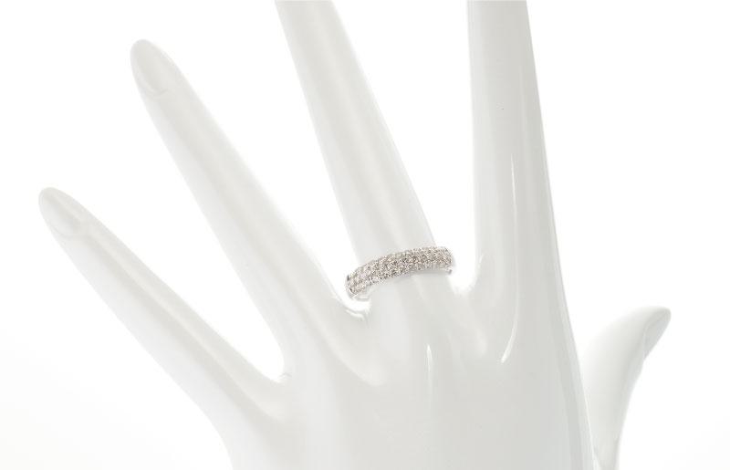 ARC-EN-CIEL プラチナ ダイヤリング（計 0.50ct）【鑑別書付き ジュエリー プレゼント ギフト ファッション アクセサリー 贈り物 贈答 お祝い 記念日】 J001-4