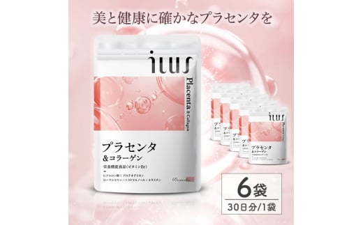 0024-101-02 ILUS プラセンタ＆コラーゲン 6袋 (6ヶ月)
