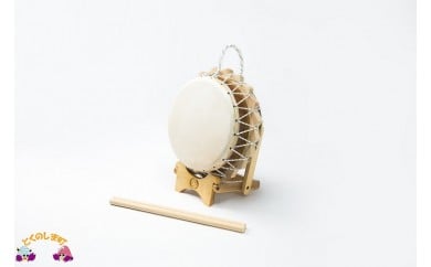 296牛革7.5寸（23㎝）くさび太鼓（バチ・太鼓台付）