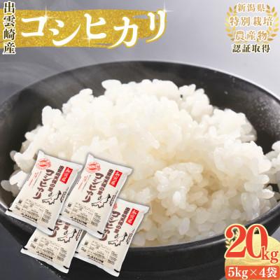 ふるさと納税 出雲崎町 【令和7年産】新潟県出雲崎産 特別栽培 コシヒカリ「天領の里」精米 20kg