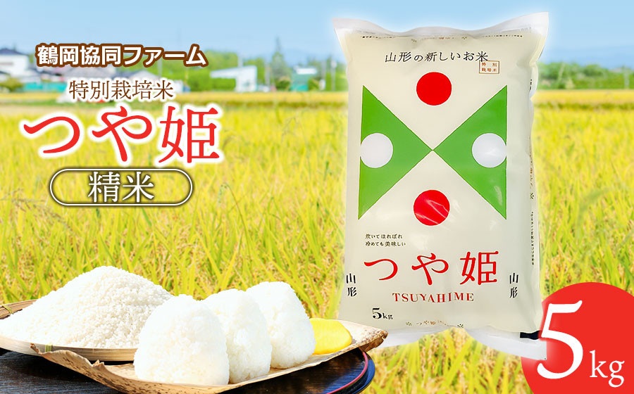 【令和8年産先行予約】 特別栽培米つや姫 5kg (5kg×1袋) 山形県鶴岡産　鶴岡協同ファーム