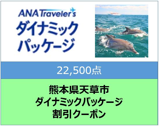 熊本県天草市ANAトラベラーズダイナミックパッケージクーポン22,500点分