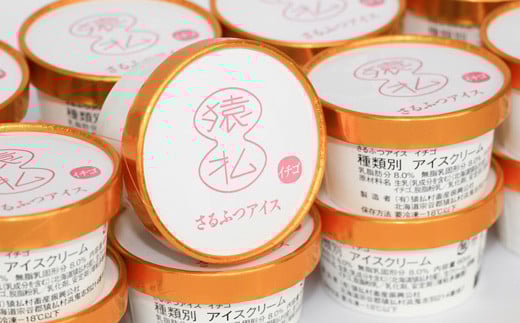 さるふつ牛乳アイスクリーム イチゴ20個セット