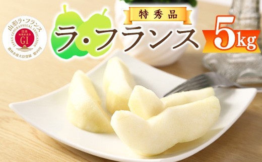 
                  《先行予約》 【GI登録産品】 令和8年産 特秀品「山形ラ・フランス」5kg 《化粧箱入り》 L - 5L サイズおまかせ 山形県産 2026年産 【2026年11月中旬頃から12月末頃発送予定】　018-B-AF018
                