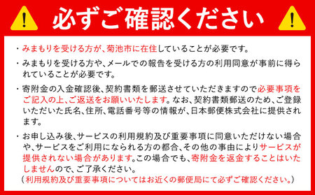 みまもり訪問サービス 6ヶ月(年6回) 日本郵便株式会社《90日以内に出荷予定(土日祝除く)》熊本県 菊池市 安否確認 見守り みまもり 家族 実家 親 訪問 安心 送料無料
