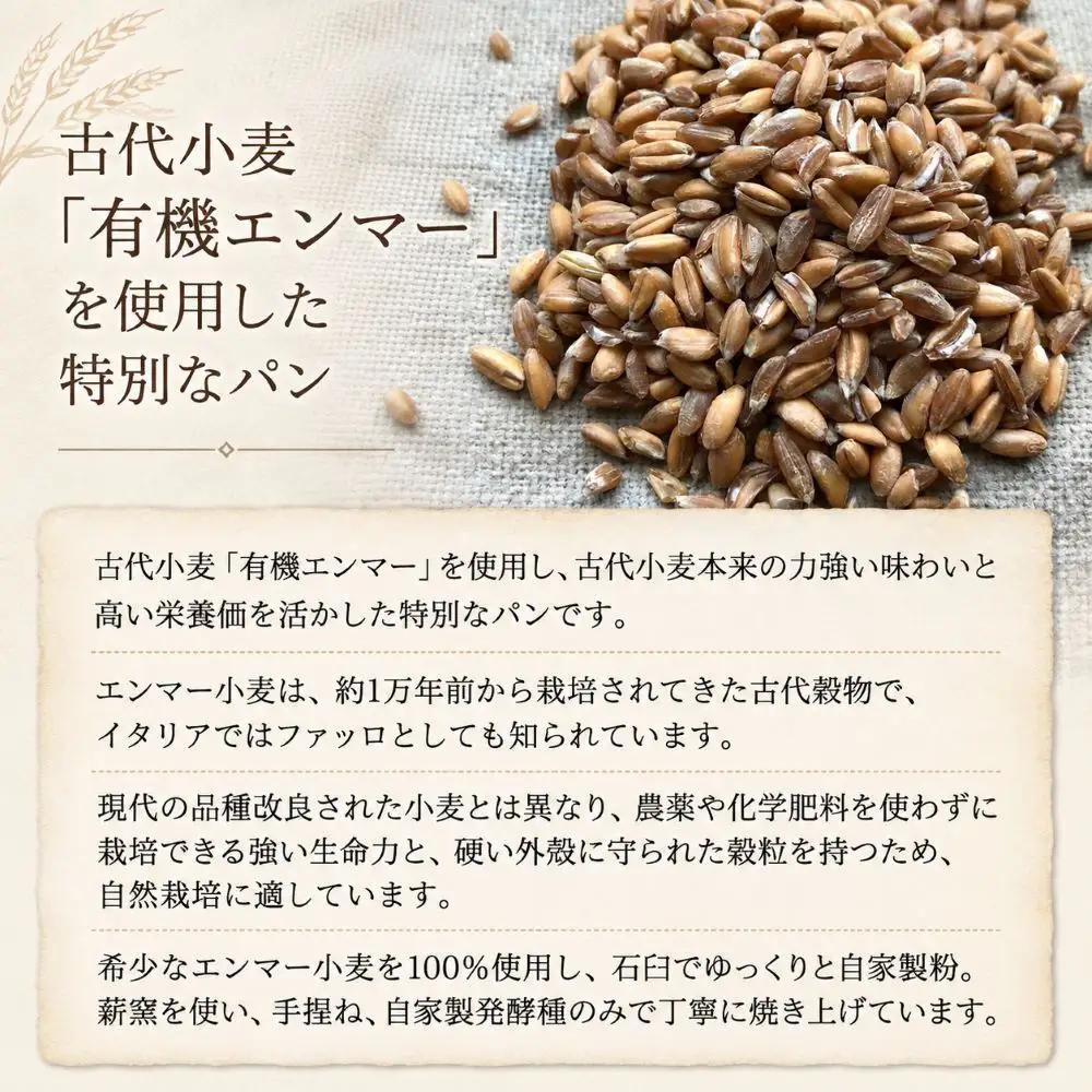 薪窯パン 有機古代小麦を使用したこだわりパン 3種各1個 食べ比べ 有機古代小麦セレクションA 【 農家パン VERUM 】 
