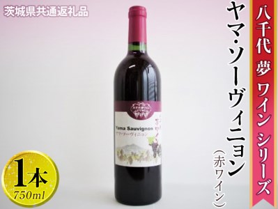 八千代夢ワインシリーズ　ヤマ・ソーヴィニョン（赤ワイン）1本【茨城県共通返礼品・八千代町】750ml ※着日指定不可 ※沖縄県への配送不可 _CY02