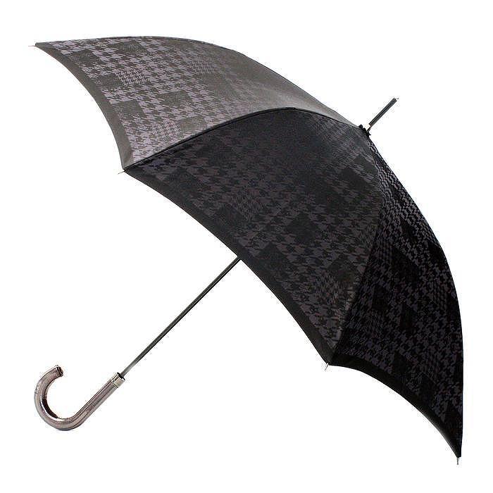 槙田商店【紳士長傘】monotone 千鳥チェック《晴雨兼用》