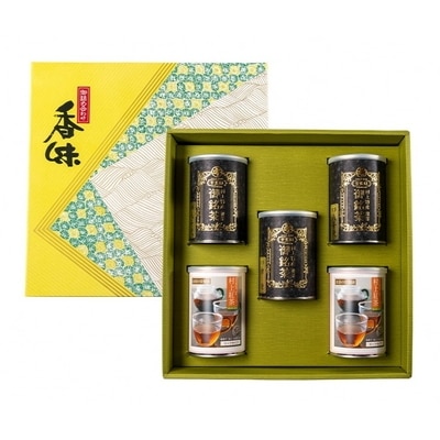 村上茶(煎茶・紅茶)5缶セット C4032