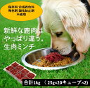 【ふるさと納税】犬用鹿肉生肉ミンチ 合計1kg 25g×20キューブx2パック ドッグフード 鹿肉 国産 1kg 小分け 保存料不使用 着色料 不使用 無添加 生肉 健康 ジビエ 低脂肪 ダイエット シニア 高齢犬 老犬 永平寺 福井 ウェステックスジャパン 森のごはん [B-036006]