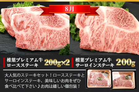 【定期便3回】総重量1.8kg！椎葉プレミアム牛 大自然の中で味わうBBQ定期便≪焼き肉・ステーキ≫