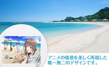 白い砂のアクアトープ描き下ろしTシャツ　Mサイズ   I  白い砂のアクアトープ Tシャツ Mサイズ アニメ グッズ 描き下ろし  沖縄県 南城市