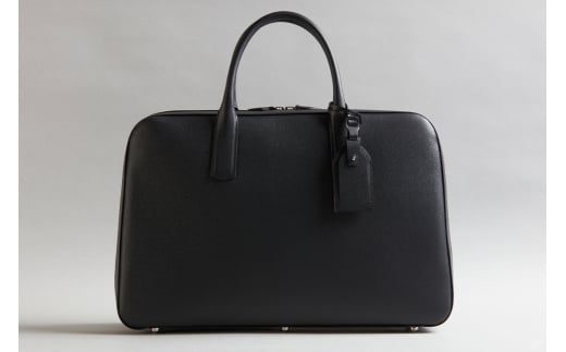 ゲント・メディア スリムオーバーナイト(B4サイズ2気室：仕切り取り外し可) ブラック【1123-3-ECF】｜革製品 レザー 国産 [1020]