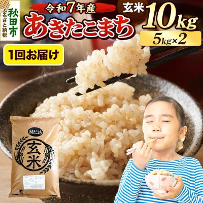 ふるさと納税 秋田市 《令和7年産》 あきたこまち 10kg 玄米|15_mge-011001g