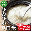 【ふるさと納税】＜選べる！お届け内容＞鹿児島県出水市産ひのひかり＜計6kg・計12kg・計36kg・計72kg＞ 定期便 米 6kg お米 白米 ヒノヒカリ 自家脱穀 自家精米 発送直前 精米 おにぎり ごはん お米マイスター 厳選 【田上商店】