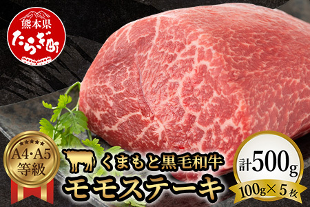 【ふるなびWEEK対象】【A4～A5等級】くまもと黒毛和牛モモステーキ 約500g (100g×5P)  FN-Limited 106-0508
