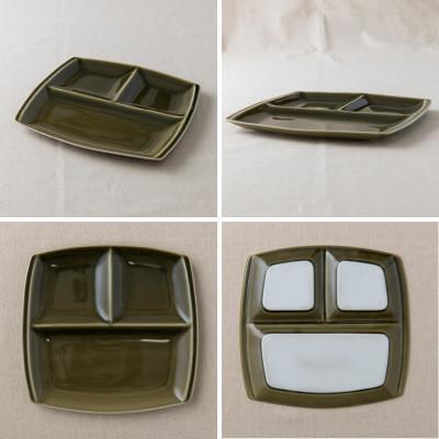 ふるさと納税 瑞浪市 【2枚SET】美濃焼 titto ランチプレート 角 オリーブ 小田陶器 |  | 02