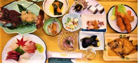 新鮮！魚料理が自慢のお宿「民宿はまけん」ペア宿泊・定置網漁体験付きプラン【hmkn0002】