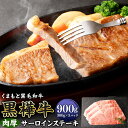 【ふるさと納税】黒樺牛 肉厚サーロインステーキ 計900g 300g×3パック 肉 お肉 牛肉 黒毛和牛 和牛 ステーキ サーロイン 国産 冷凍 熊本県 送料無料