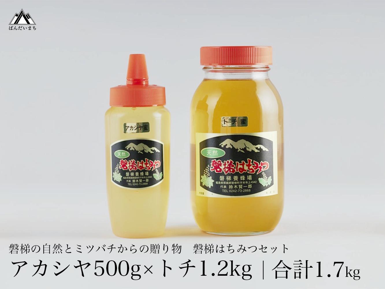 【予約】国産純粋はちみつ 天然 農林水産大臣賞 磐梯はちみつ トチ 1200g［瓶］アカシア 500g［チューブ］　※令和8年7月より順次発送予定