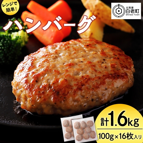 北海道産こだわりポーク ハンバーグ 100g×16枚セット 1.6kg スターゼン