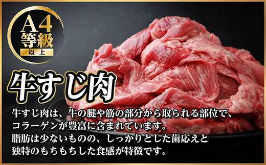 飛騨牛 牛すじ肉 約1kg(約500g×2) 訳あり【冷蔵便】A4～A5等級【配送不可地域：離島】
